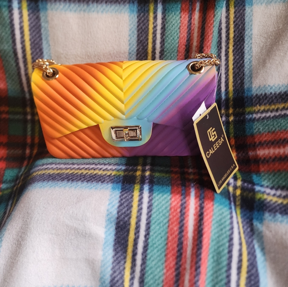 Calessa Multicolord Jelly Bag With Chain
